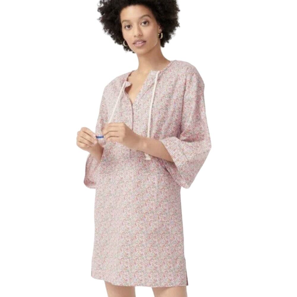 J.Crew Liberty Fabric Rose Eloise Swim tunic cover up dress size Large